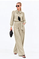 LIVIA DETACHABLE SCARF PANTS