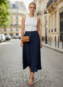 PLEATED MIDI SKIRT