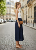 PLEATED MIDI SKIRT