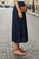 PLEATED MIDI SKIRT