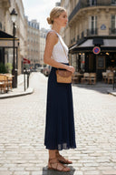 PLEATED MIDI SKIRT
