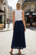 PLEATED MIDI SKIRT