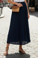 PLEATED MIDI SKIRT