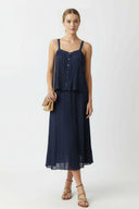 PLEATED MIDI SKIRT