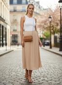 PLEATED MIDI SKIRT