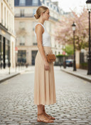 PLEATED MIDI SKIRT