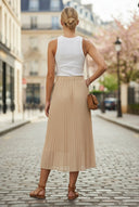 PLEATED MIDI SKIRT
