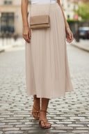 PLEATED MIDI SKIRT