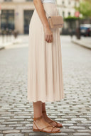 PLEATED MIDI SKIRT