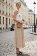 PLEATED MIDI SKIRT