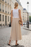 PLEATED MIDI SKIRT