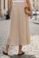 PLEATED MIDI SKIRT