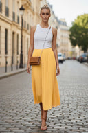 PLEATED MIDI SKIRT