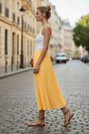 PLEATED MIDI SKIRT