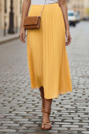 PLEATED MIDI SKIRT