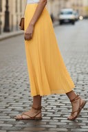 PLEATED MIDI SKIRT
