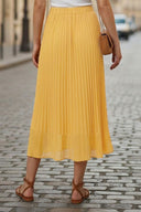 PLEATED MIDI SKIRT