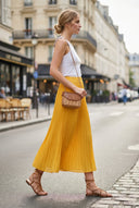 PLEATED MIDI SKIRT
