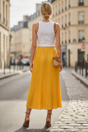 PLEATED MIDI SKIRT