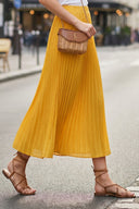 PLEATED MIDI SKIRT