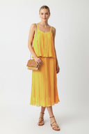 PLEATED MIDI SKIRT