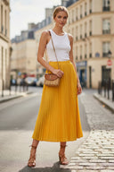 PLEATED MIDI SKIRT