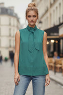 STITCH DETAIL DETACHABLE BOW TOP
