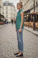 STITCH DETAIL DETACHABLE BOW TOP