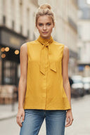 STITCH DETAIL DETACHABLE BOW TOP