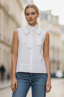 STITCH DETAIL DETACHABLE BOW TOP