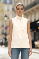 STITCH DETAIL DETACHABLE BOW TOP