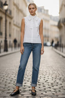STITCH DETAIL DETACHABLE BOW TOP
