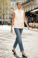 STITCH DETAIL DETACHABLE BOW TOP