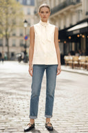STITCH DETAIL DETACHABLE BOW TOP