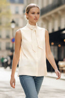 STITCH DETAIL DETACHABLE BOW TOP