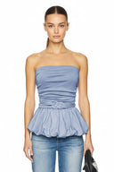 TUBE BUBBLE TOP W/ TWISTED ROPE BELT