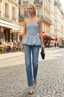 TUBE BUBBLE TOP W/ TWISTED ROPE BELT