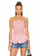 TUBE BUBBLE TOP W/ TWISTED ROPE BELT