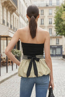 TUBE BUBBLE TOP W/ TWISTED ROPE BELT