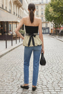 TUBE BUBBLE TOP W/ TWISTED ROPE BELT