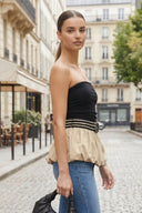 TUBE BUBBLE TOP W/ TWISTED ROPE BELT