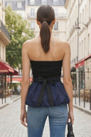 TUBE BUBBLE TOP W/ TWISTED ROPE BELT