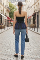 TUBE BUBBLE TOP W/ TWISTED ROPE BELT