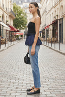 TUBE BUBBLE TOP W/ TWISTED ROPE BELT