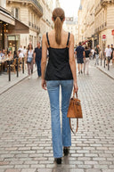 SIDE FRILL DETAIL BOW TOP