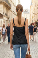 SIDE FRILL DETAIL BOW TOP