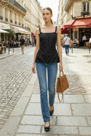 SIDE FRILL DETAIL BOW TOP