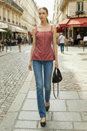 SIDE FRILL DETAIL BOW TOP