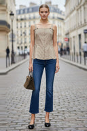 SIDE FRILL DETAIL BOW TOP