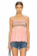 MULTI-COLOR SMOCKING TOP